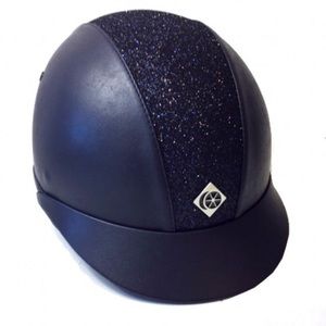 Charles Owen Elumen8 Riding Helmet Size 6 7/8 (56cm), navy with sparkles
